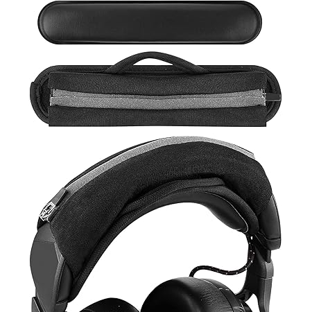 Geekria Große Haken und Schlaufe Kopfband Abdeckung   Stirnband Pad Set/Kopfband Schutz mit Reißverschluss/DIY Installation, kompatibel mit ATH, JBL, Razer, Sony, Sennheiser Kopfhörer